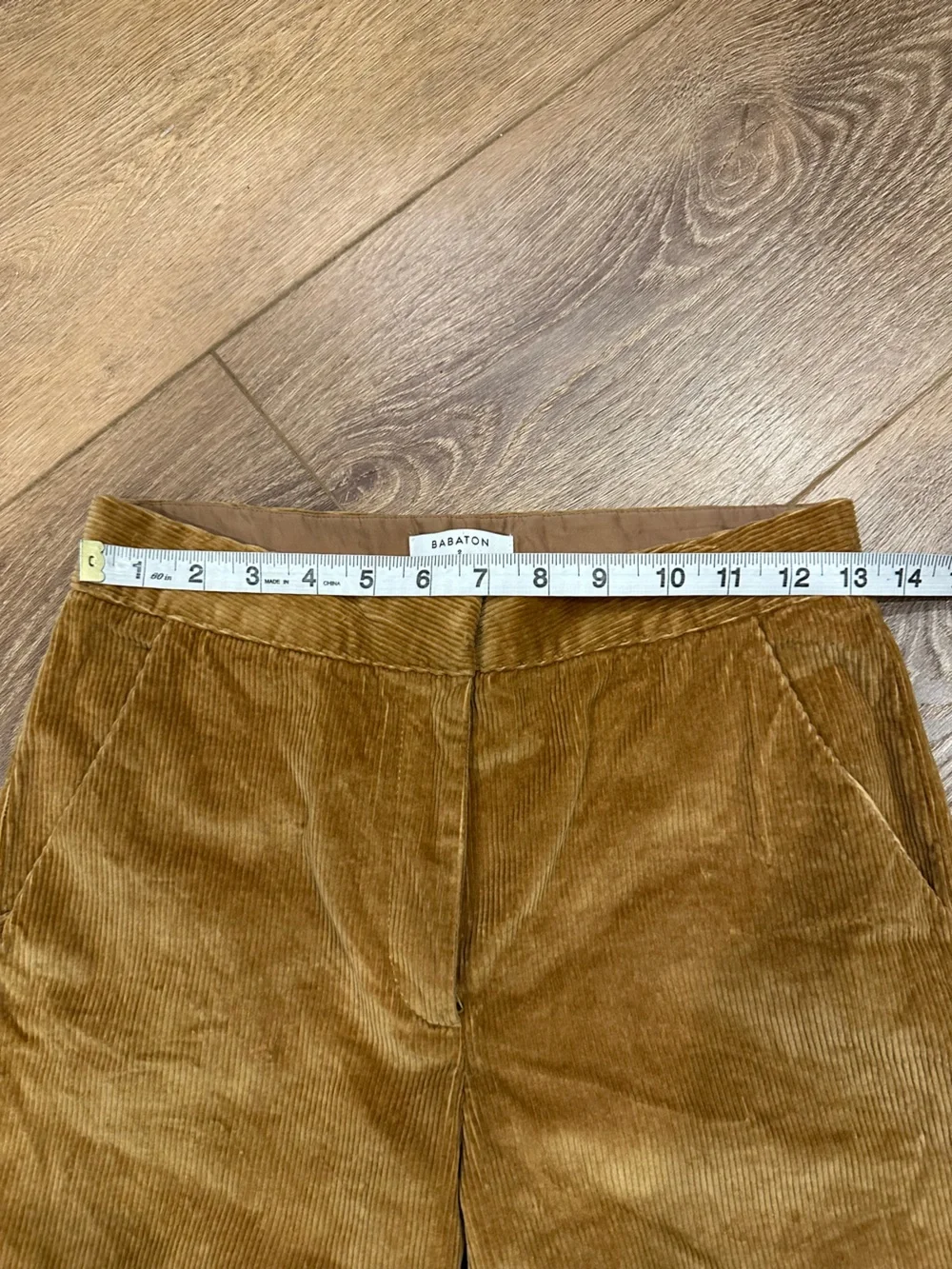 Babaton Corduroy Wide-Leg Pants in Camel size 2 - Picture 4 of 12